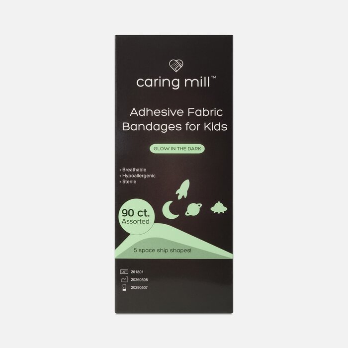 Caring Mill™ Adhesive Waterproof Bandages for Kids, Space Shapes, 90 ct, , large