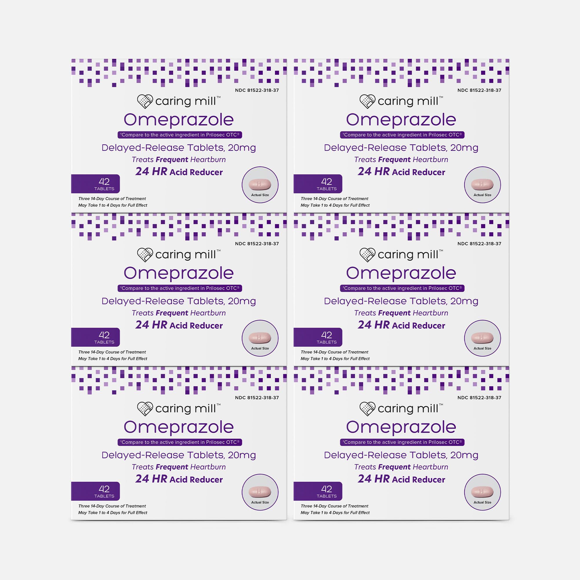 Caring Mill™ Omeprazole Delayed Release Tablets, 42 ct. (6 pack)