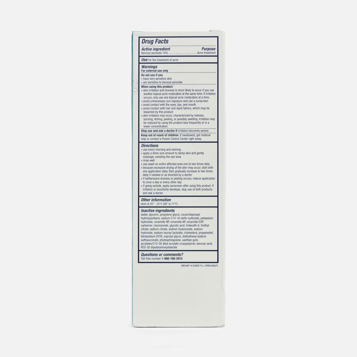 CeraVe Acne Foaming Cream Face & Body Wash with Benzoyl Peroxide 10% Maximum Strength, 5 fl oz., , large