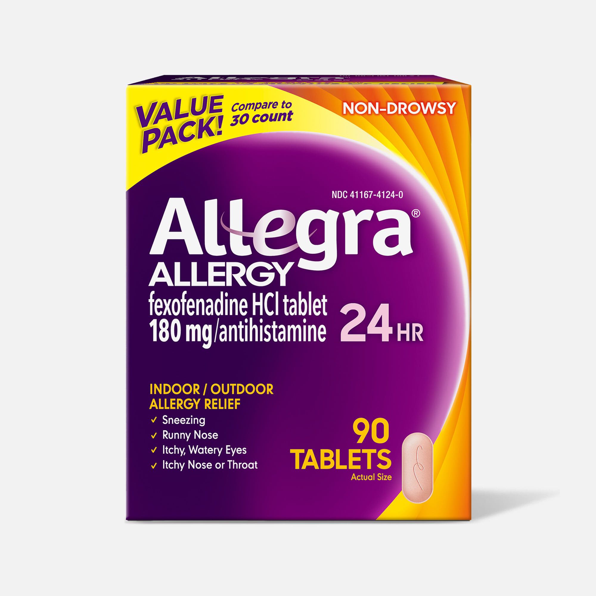 Allegra 24-Hour Indoor & Outdoor Allergy Relief Tablets, , large