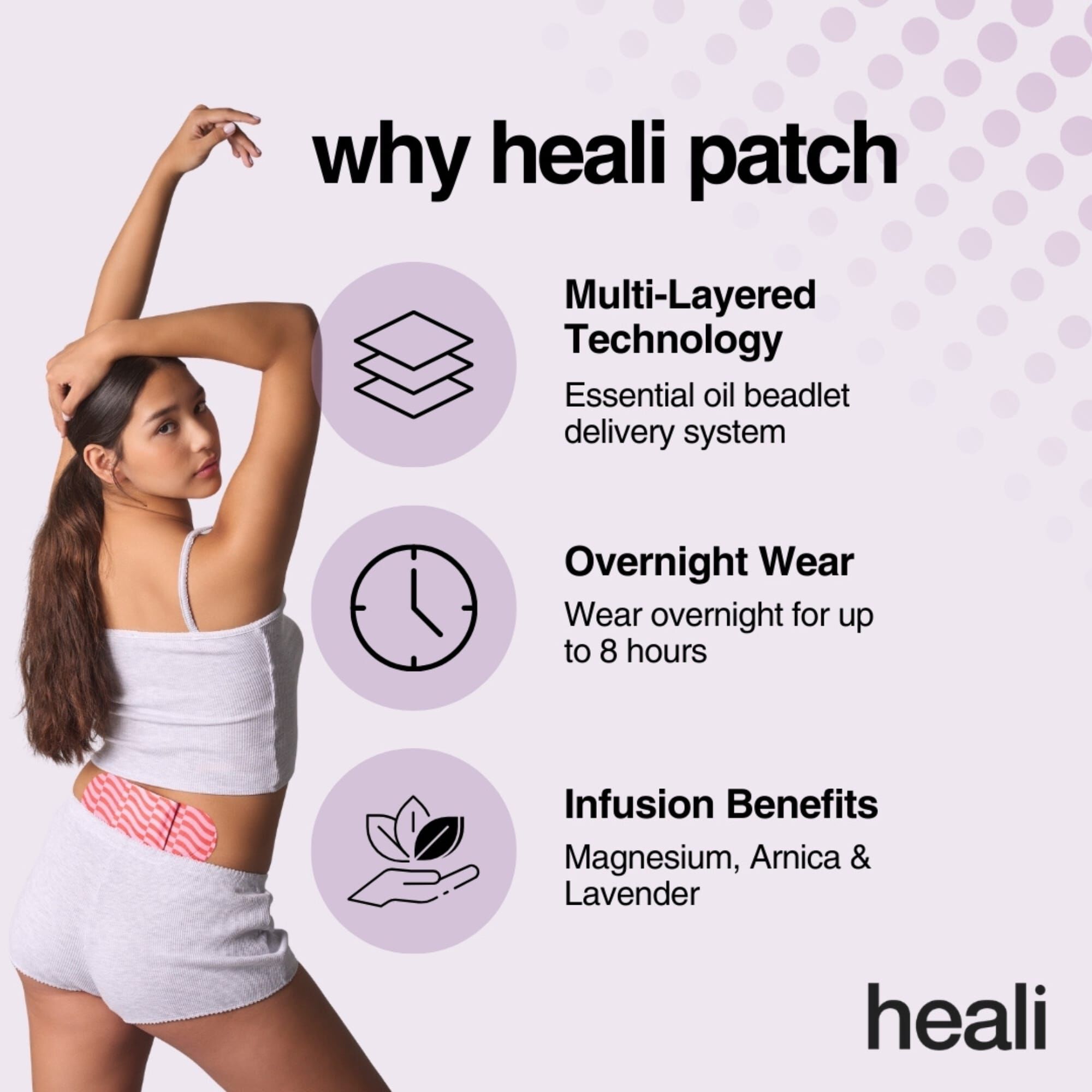 Heali Warming Period Pain Night Patch, 4 ct., , large