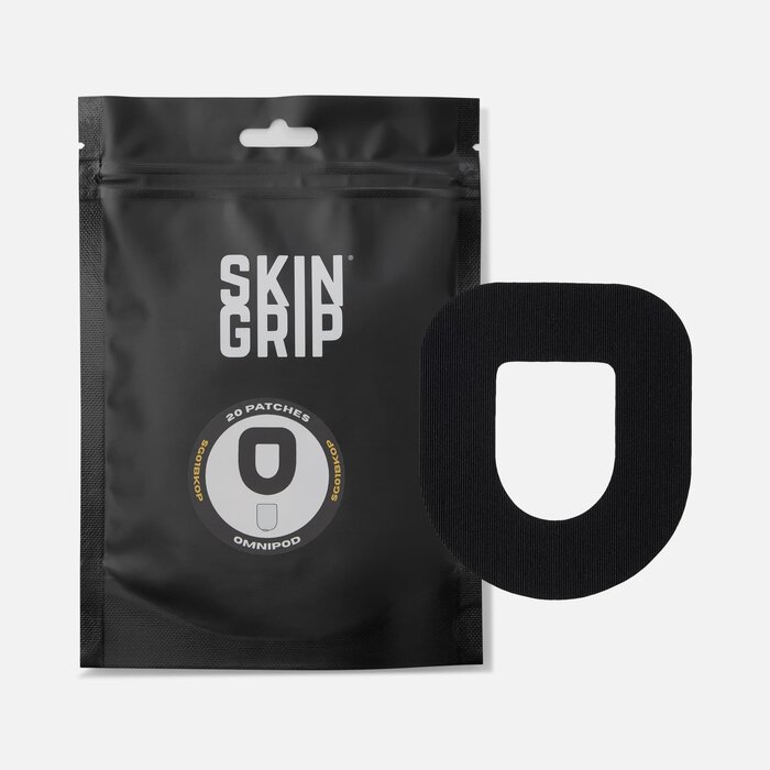 Skin Grip® Omnipod® Adhesive Patches, Black, 20 ct., , large