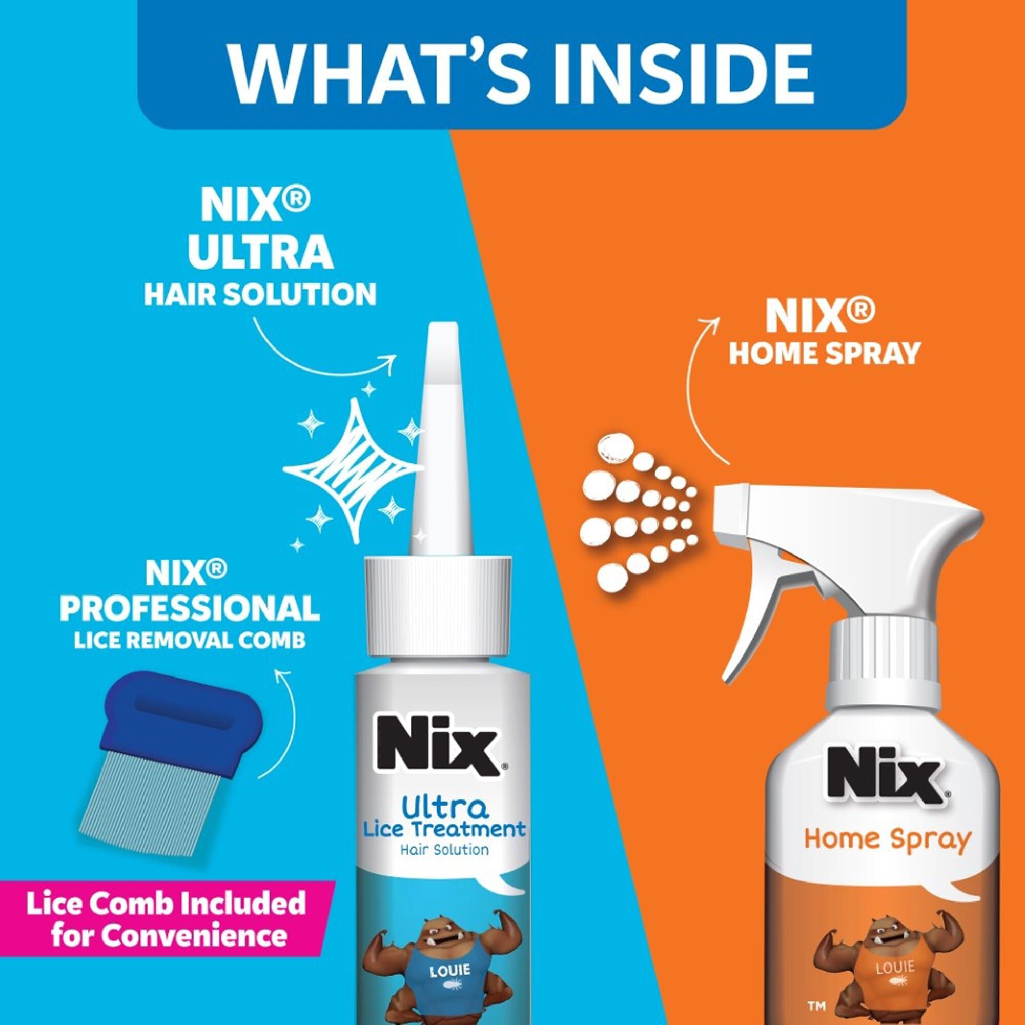 Nix Ultra Super Lice Removal Kit Lice Removal Treatment For Hair and Home, , large