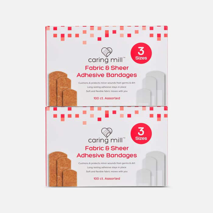 Caring Mill™ Assorted Bandages, Fabric & Sheer, 100 ct. (2-Pack), , large