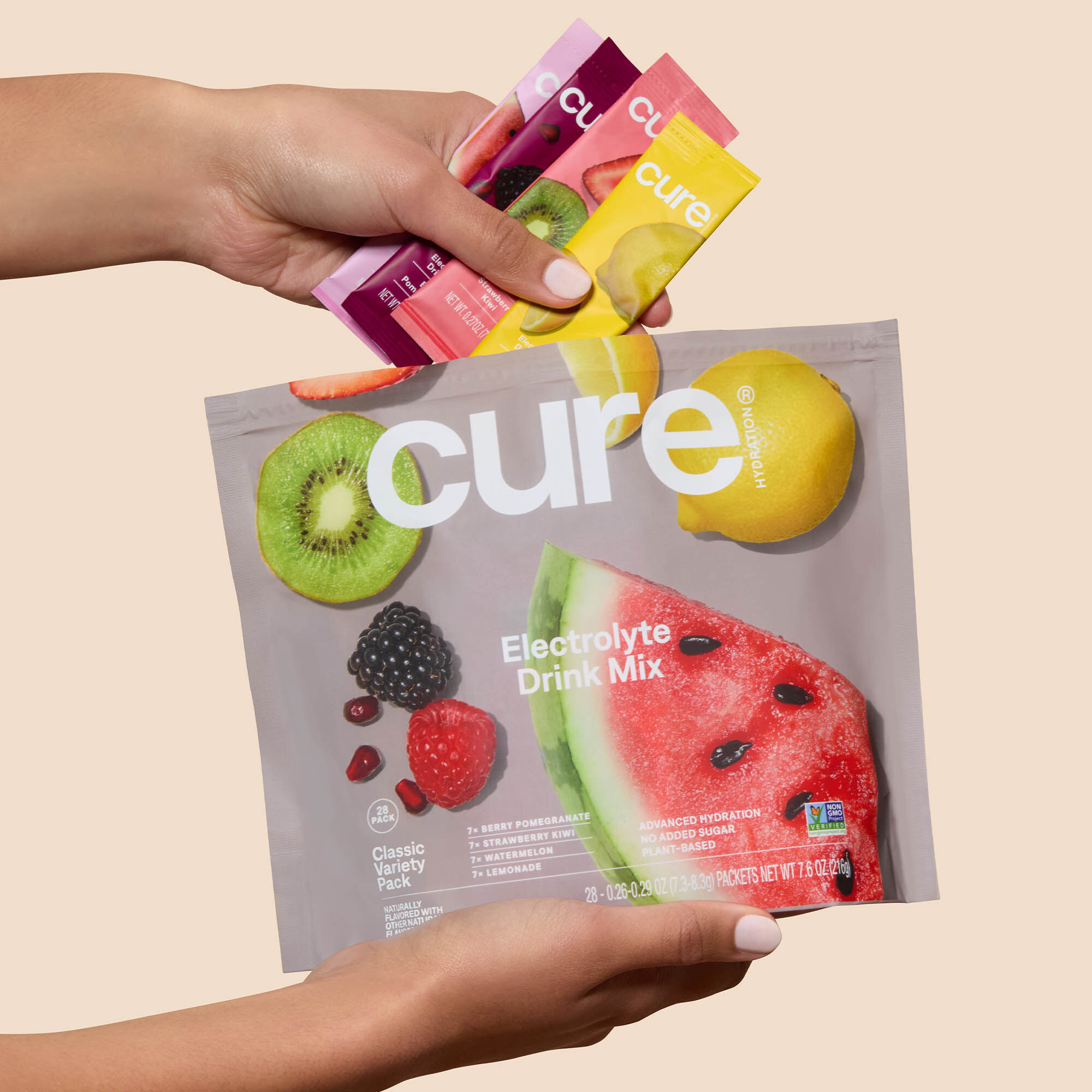 Cure Hydrating Electrolyte Drink Mix Pouches, 28 ct., , large