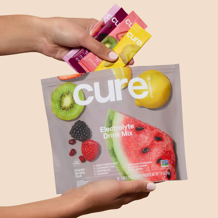 Cure Hydrating Electrolyte Drink Mix Pouches, 28 ct., , large