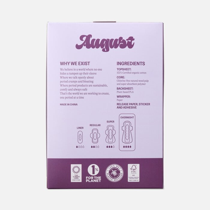 August Overnight Pads, 16 ct., , large