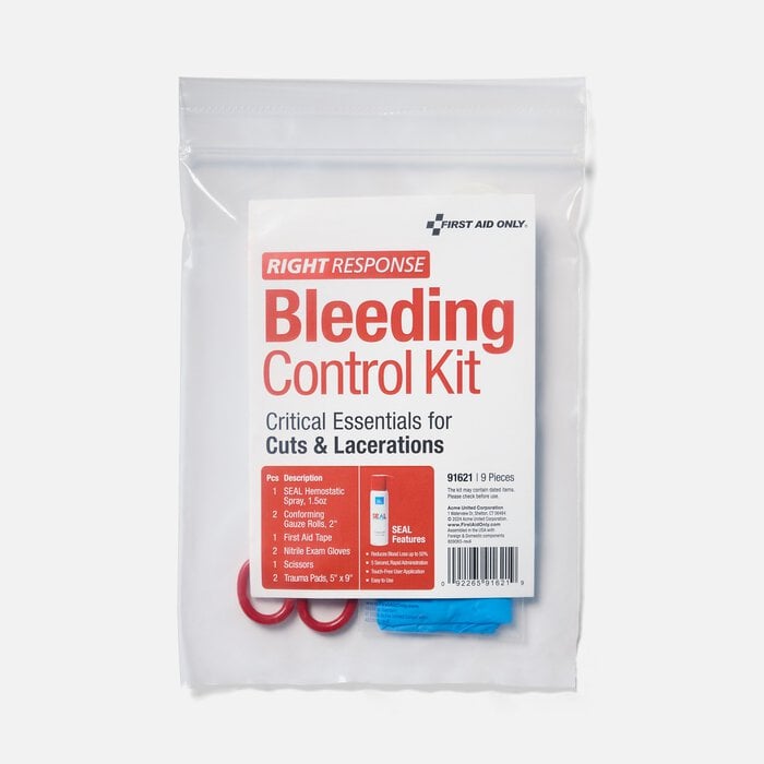 First Aid Kit For Bleeding First Aid Only Critical Essentials Bleeding Control Kit for Cuts ...