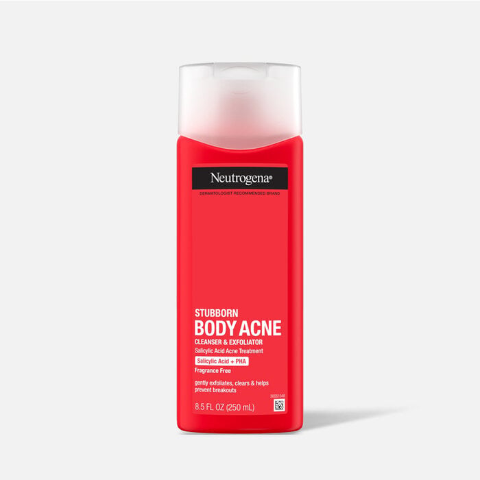 Neutrogena Stubborn Body Acne Cleanser & Exfoliator, 8.5 fl oz., , large