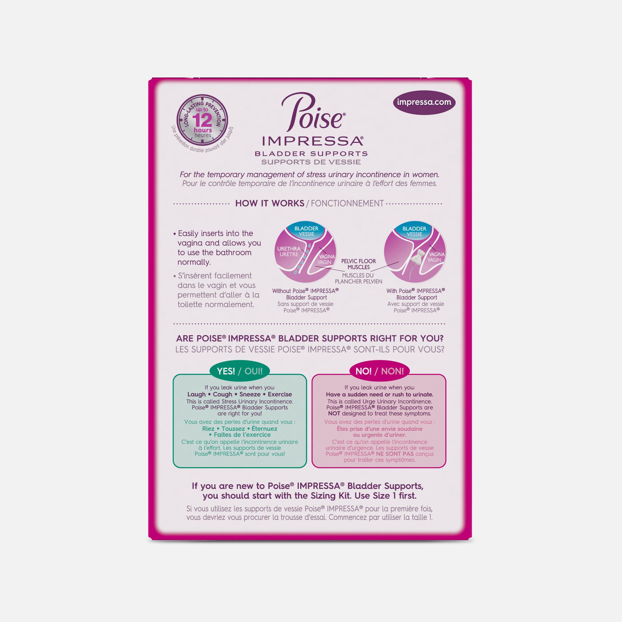 Poise Impressa Incontinence Bladder Support for Women, Bladder Control, Size 2, 21 ct., , large