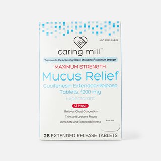 Caring Mill™ Mucus-ER Max Guaifenesin Extended-Release Bi-Layer Tablets, 28 ct., , large