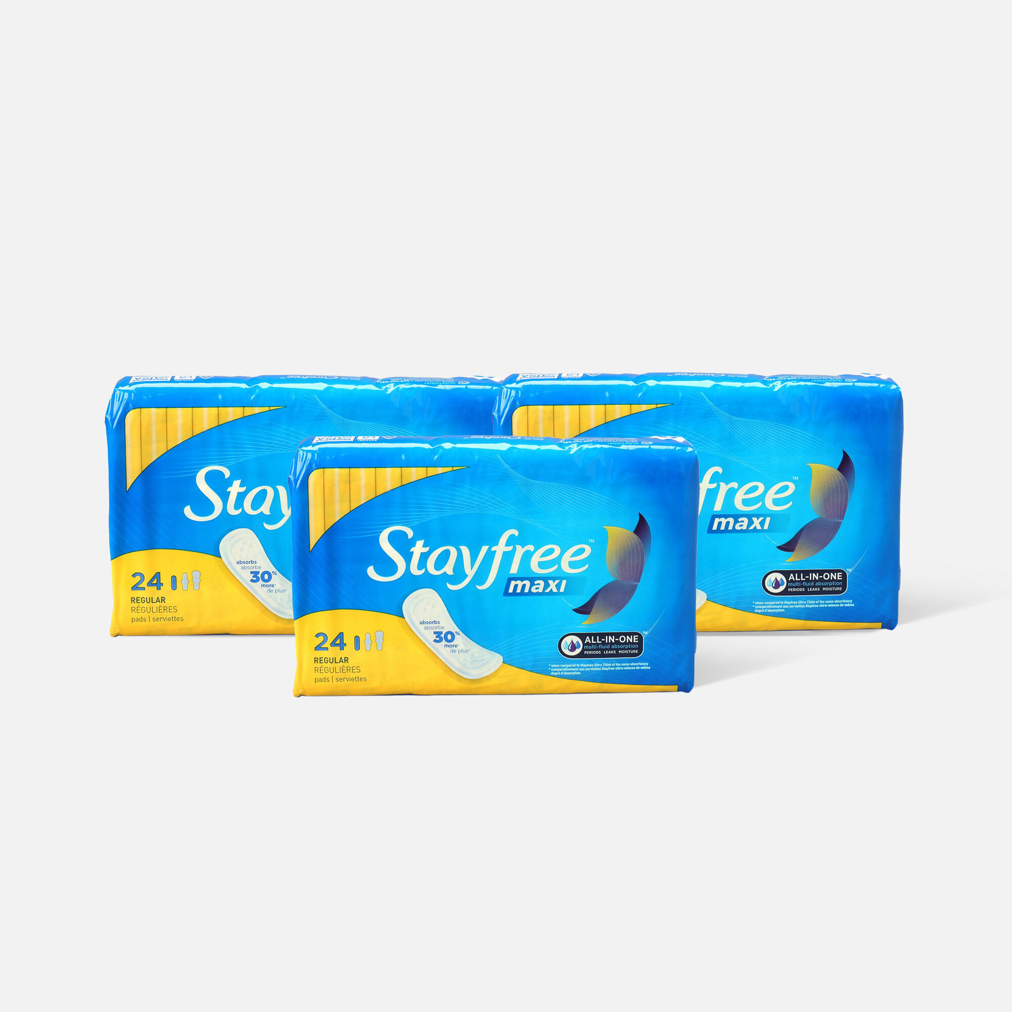 Stayfree Maxi Pads Regular, 24 ct. (3-Pack), , large