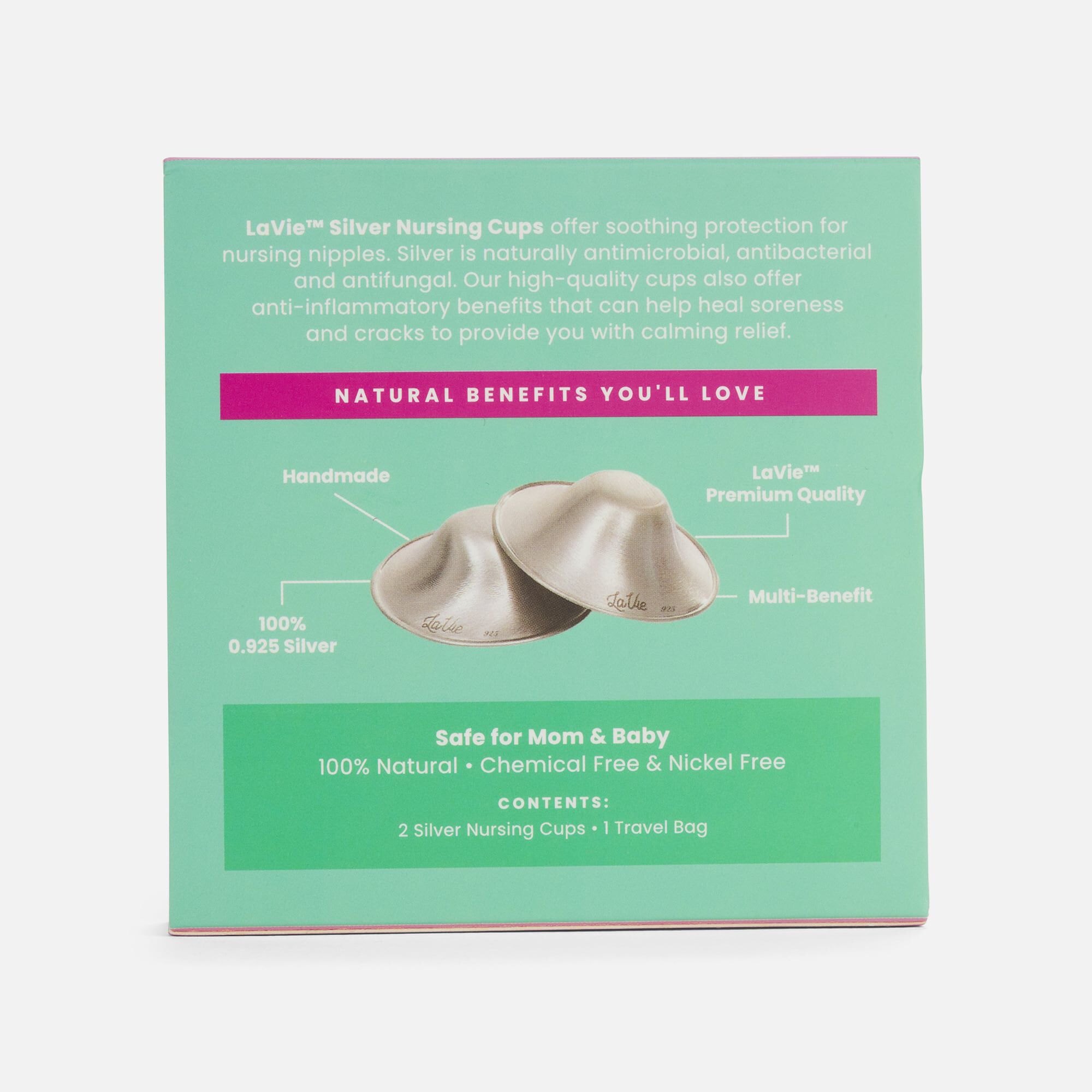 LaVie Silver Nursing Cups Set, , large