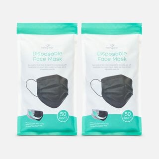 Caring Mill™ Disposable Face Mask, Black, 50 ct. (2-Pack), , large
