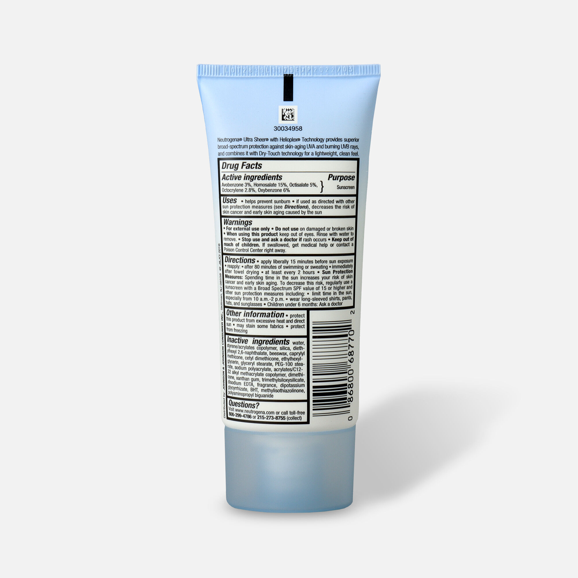 Neutrogena Ultra Sheer Dry-Touch Sunscreen, 3 oz., , large