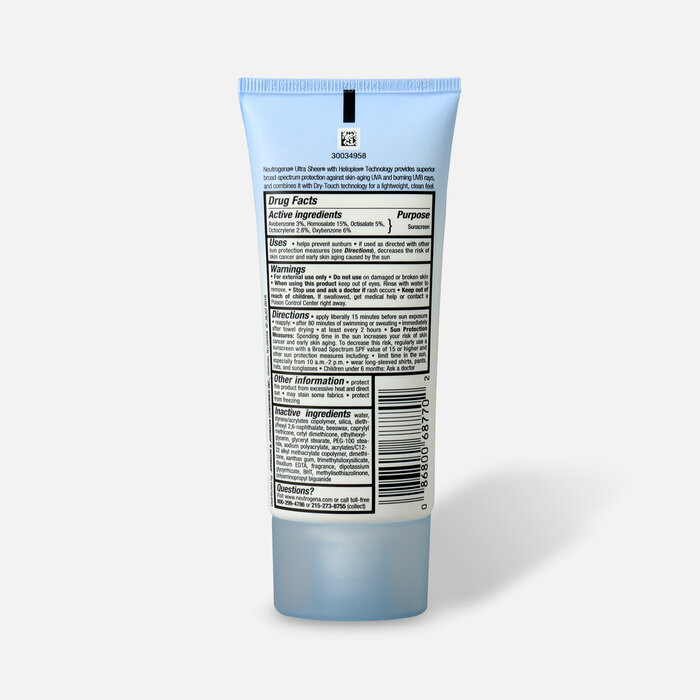 Neutrogena Ultra Sheer Dry-Touch Sunscreen, 3 oz., , large