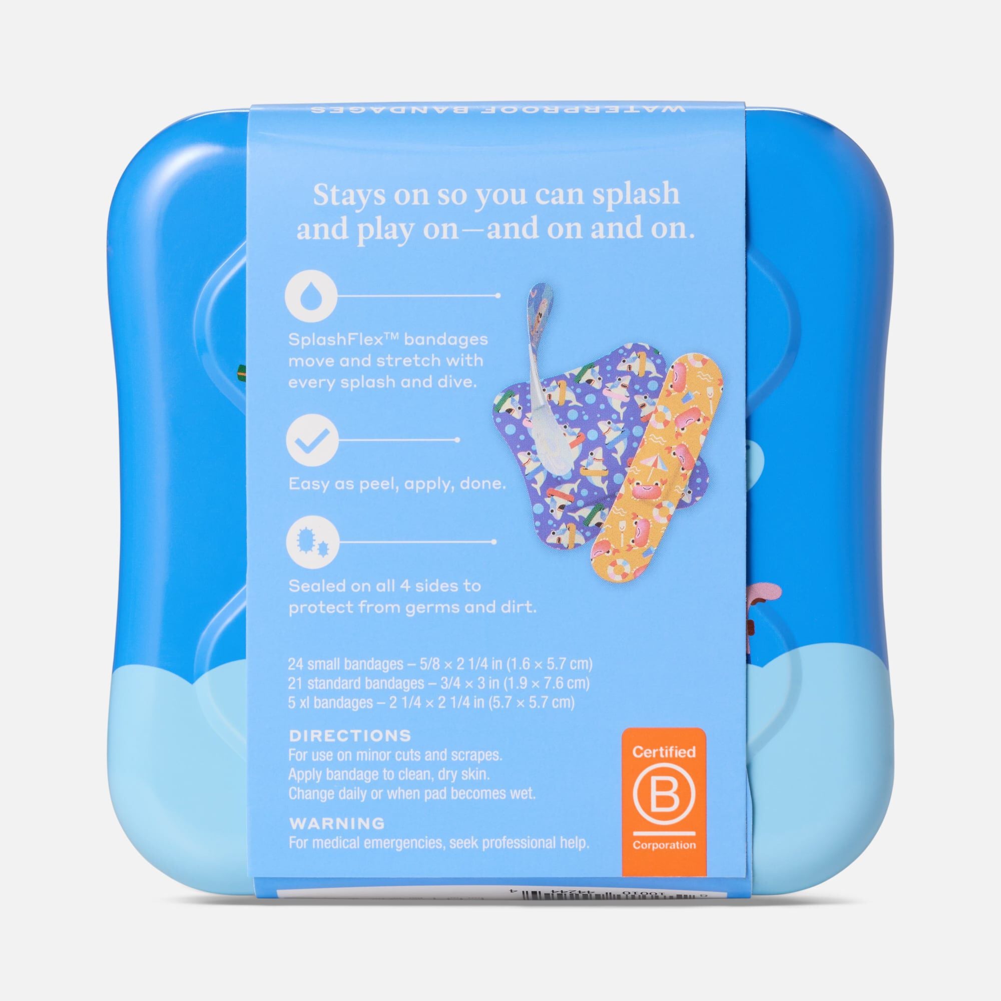 Welly® Waterproof Bandages, Ocean Friends, 50 ct., , large