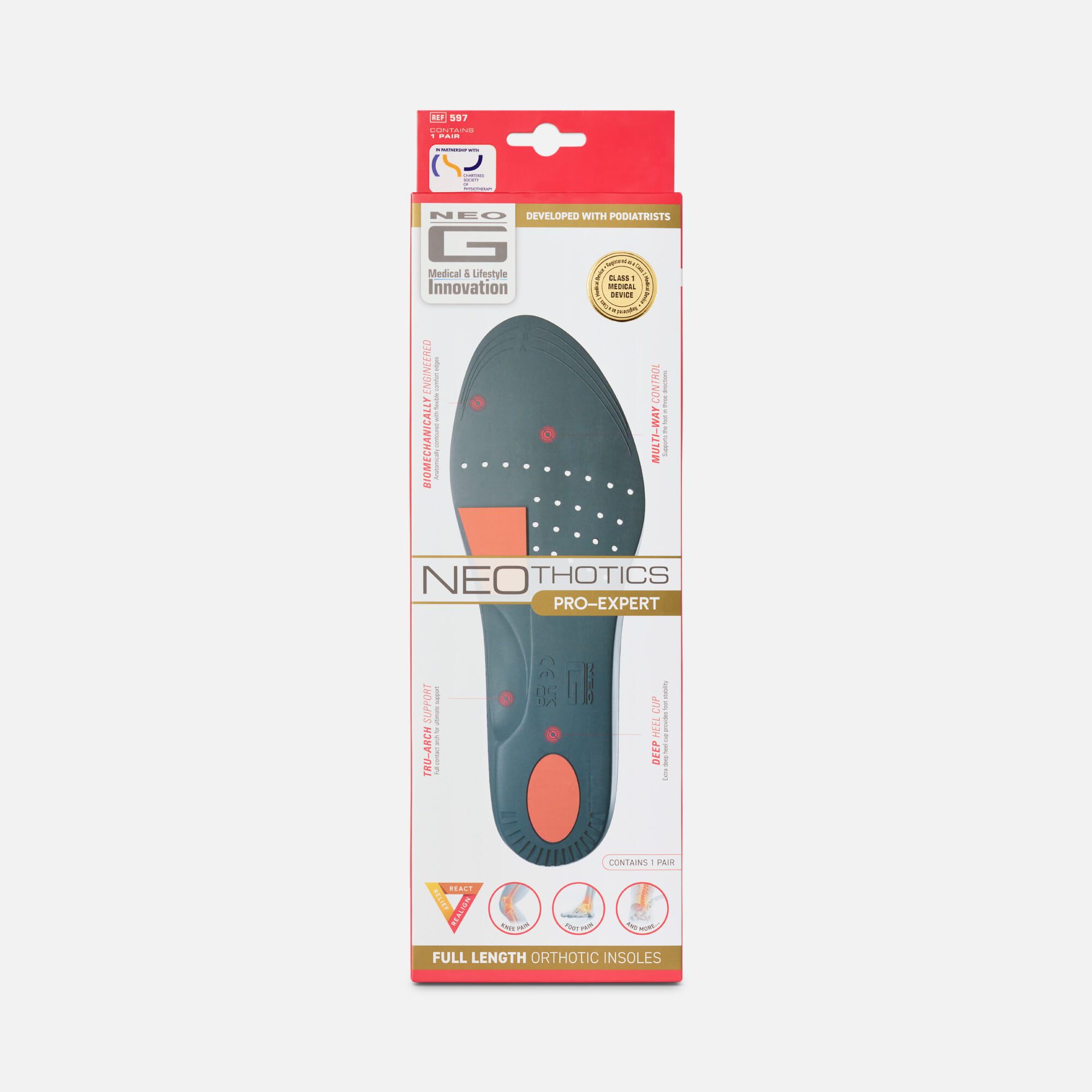 Neo G NeoThotics Pro-Expert Full Length Orthotic Insole, , large