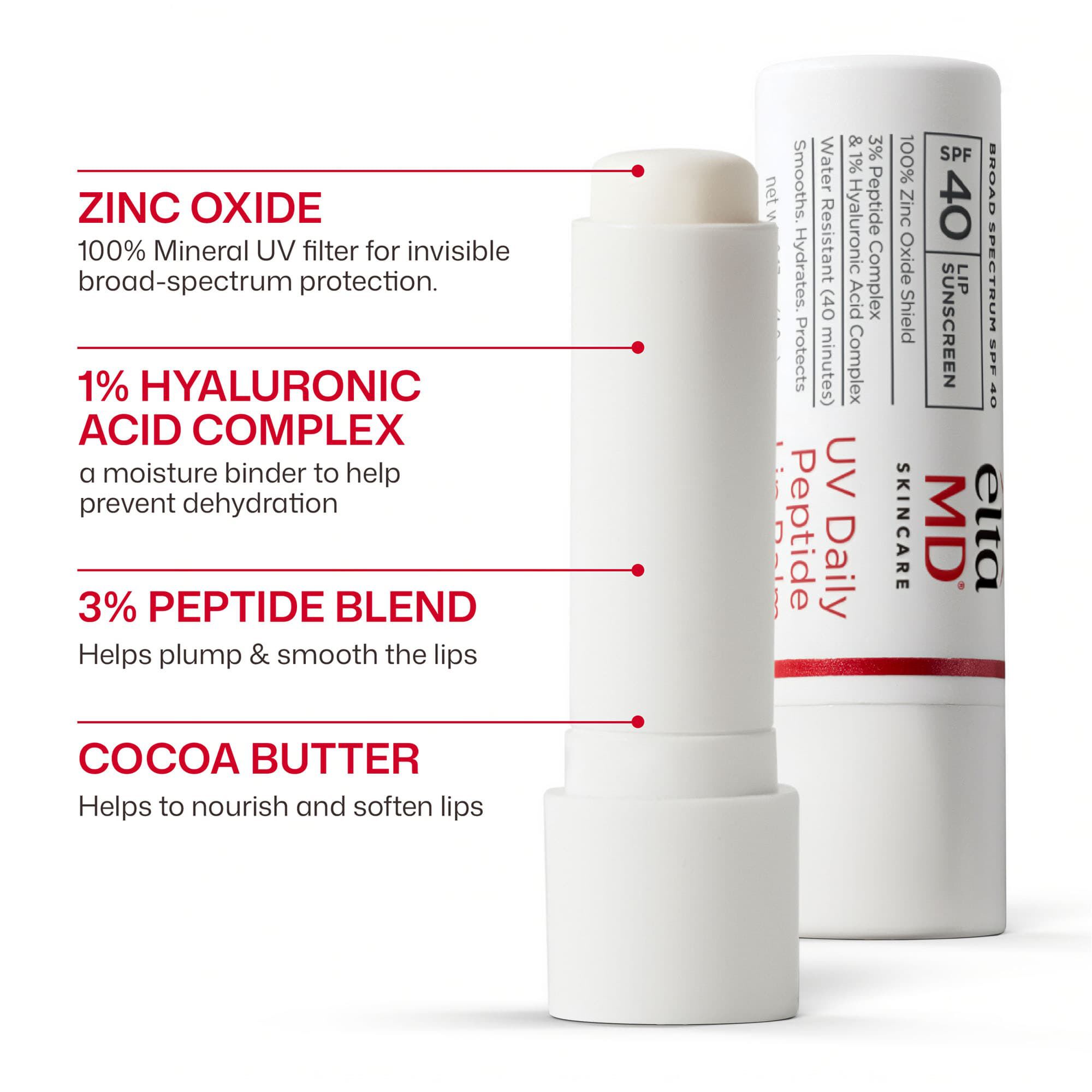 EltaMD® UV Daily Peptide Lip Balm, SPF 40, 0.17 oz., , large