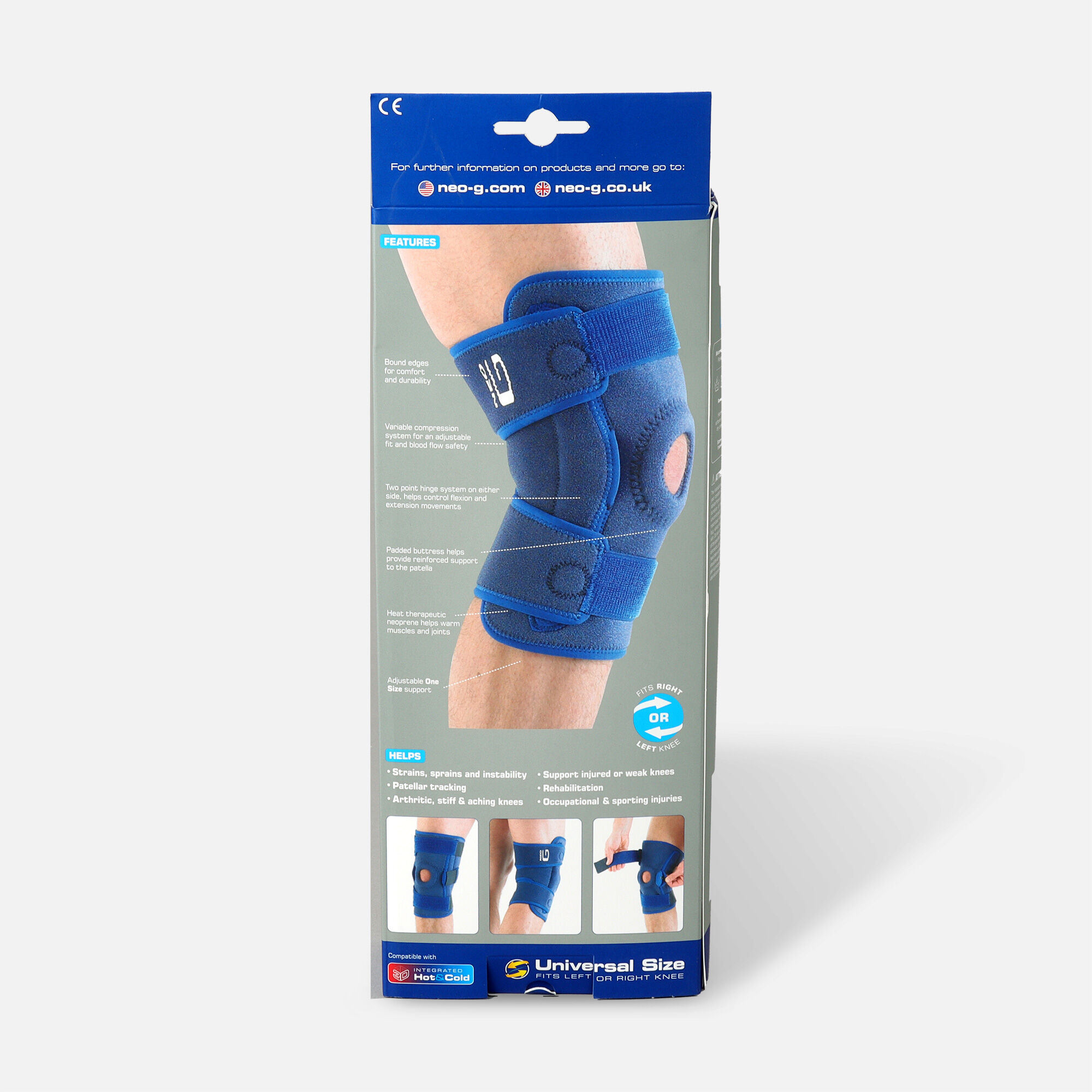 Neo G Hinged Open Knee Support, One Size, , large
