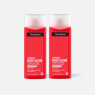 Neutrogena Stubborn Body Acne Cleanser & Exfoliator, 8.5 fl oz. (2-Pack), , large