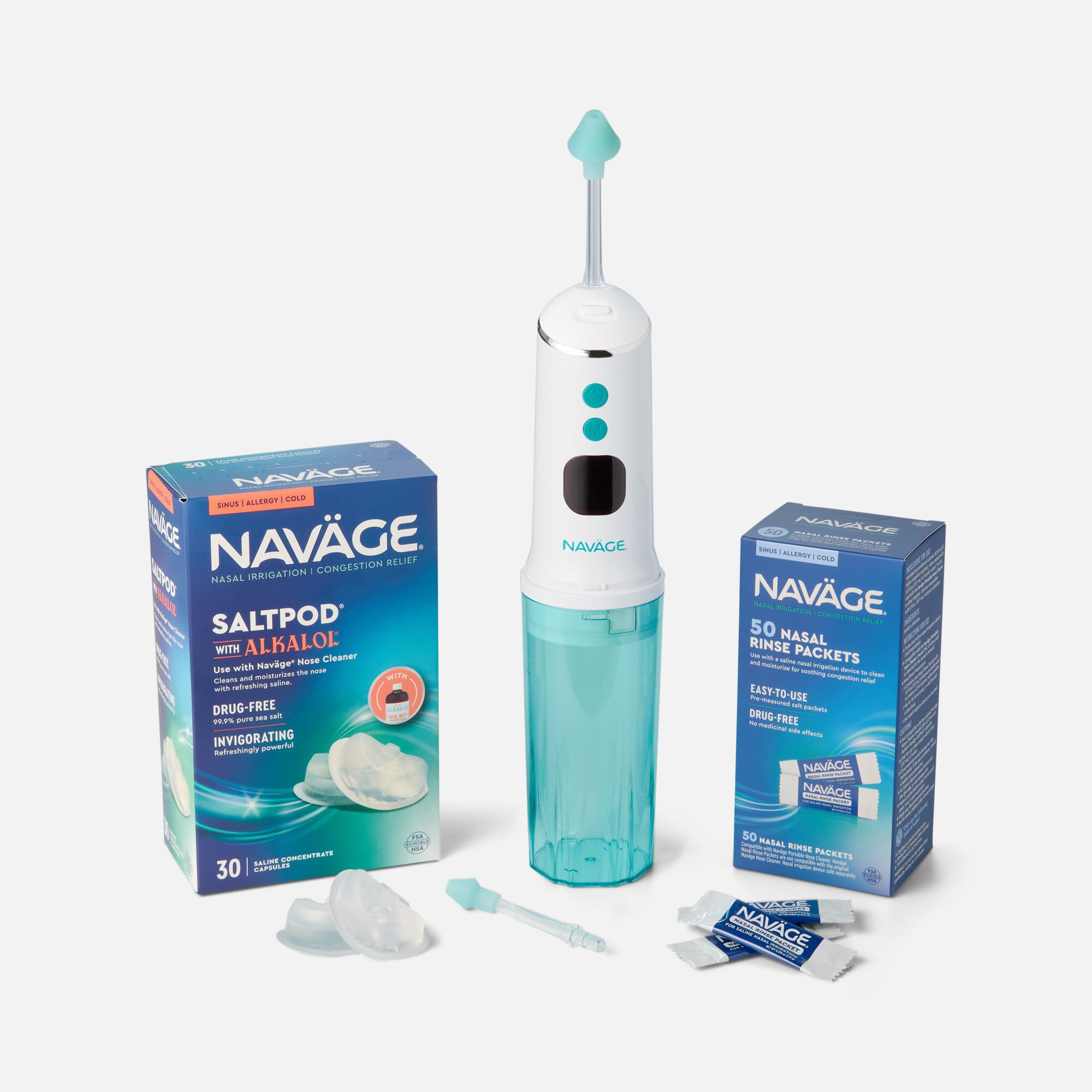 Navage® Portable Powered Nose Cleaner Bundle