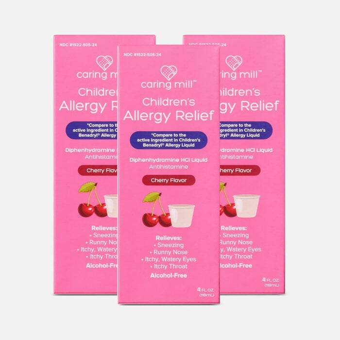Caring Mill™ Children's Allergy Dye-Free Cherry Liquid, 4 oz. (3 pack), , large