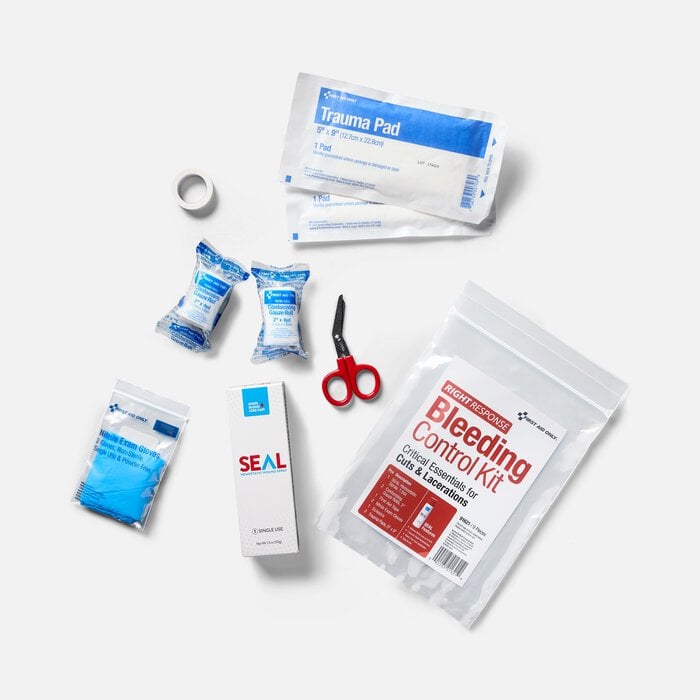 First Aid Kit For Bleeding First Aid Only Critical Essentials Bleeding Control Kit for Cuts ...