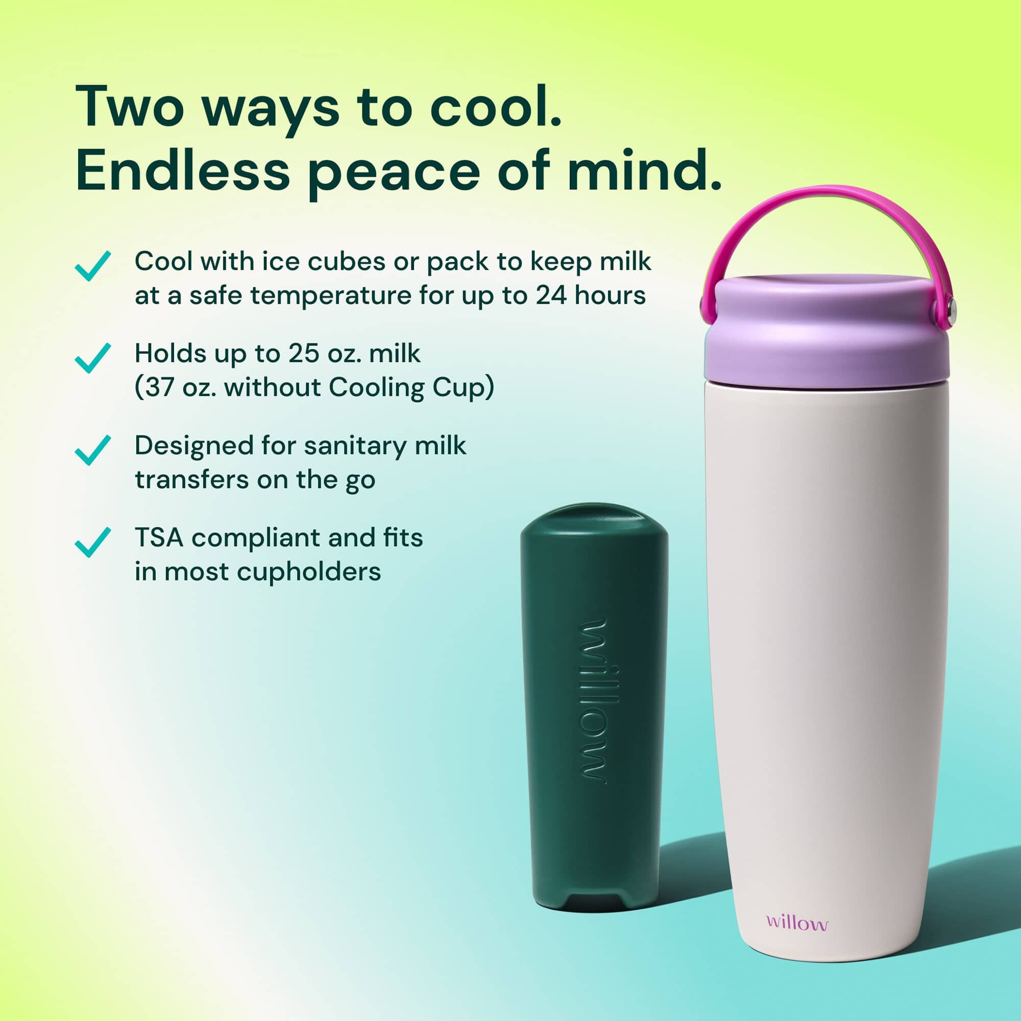 Willow Portable Milk Cooler, 25 fl. oz., Cream, Cream, large
