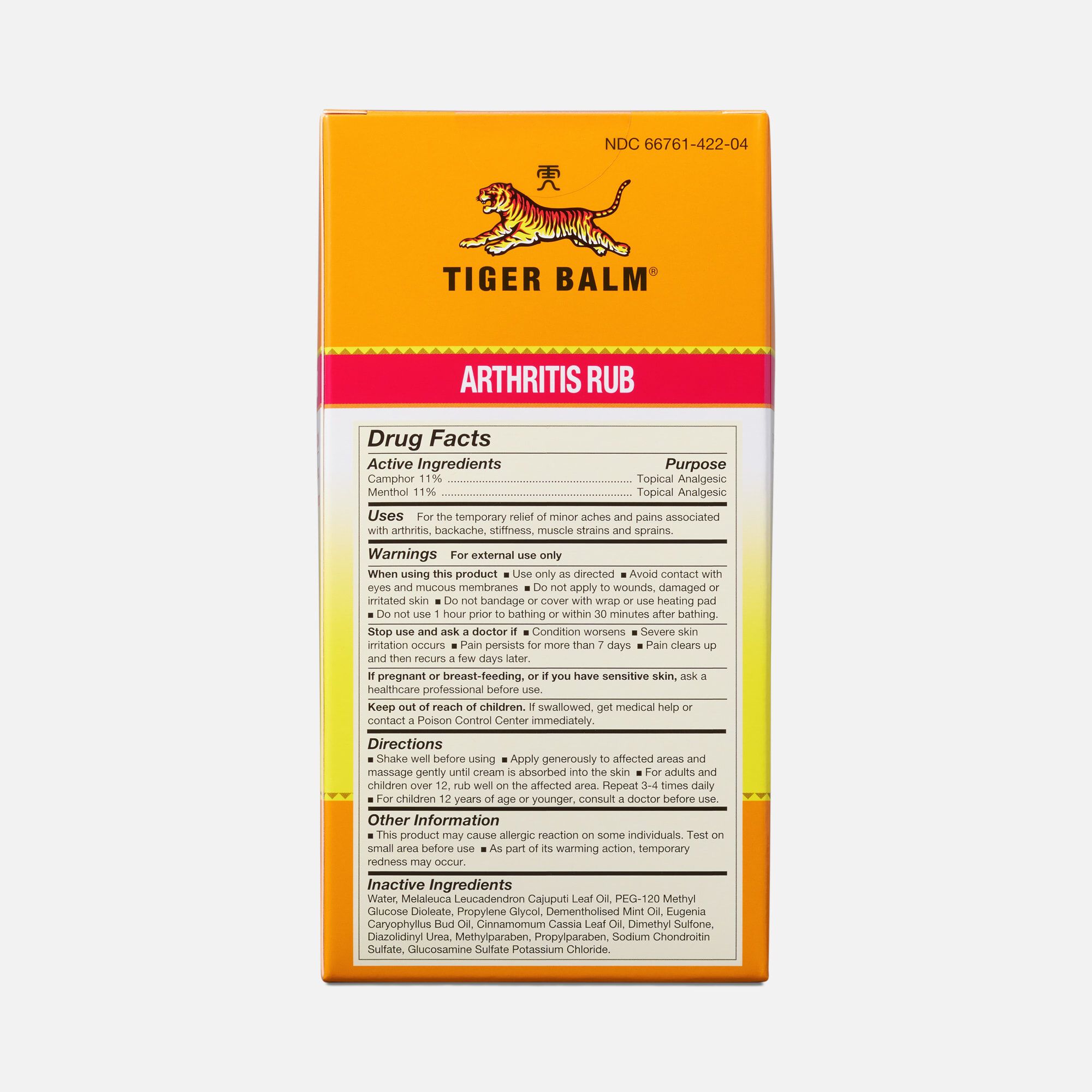 Tiger Balm Arthritis Rub, 4 fl oz., , large