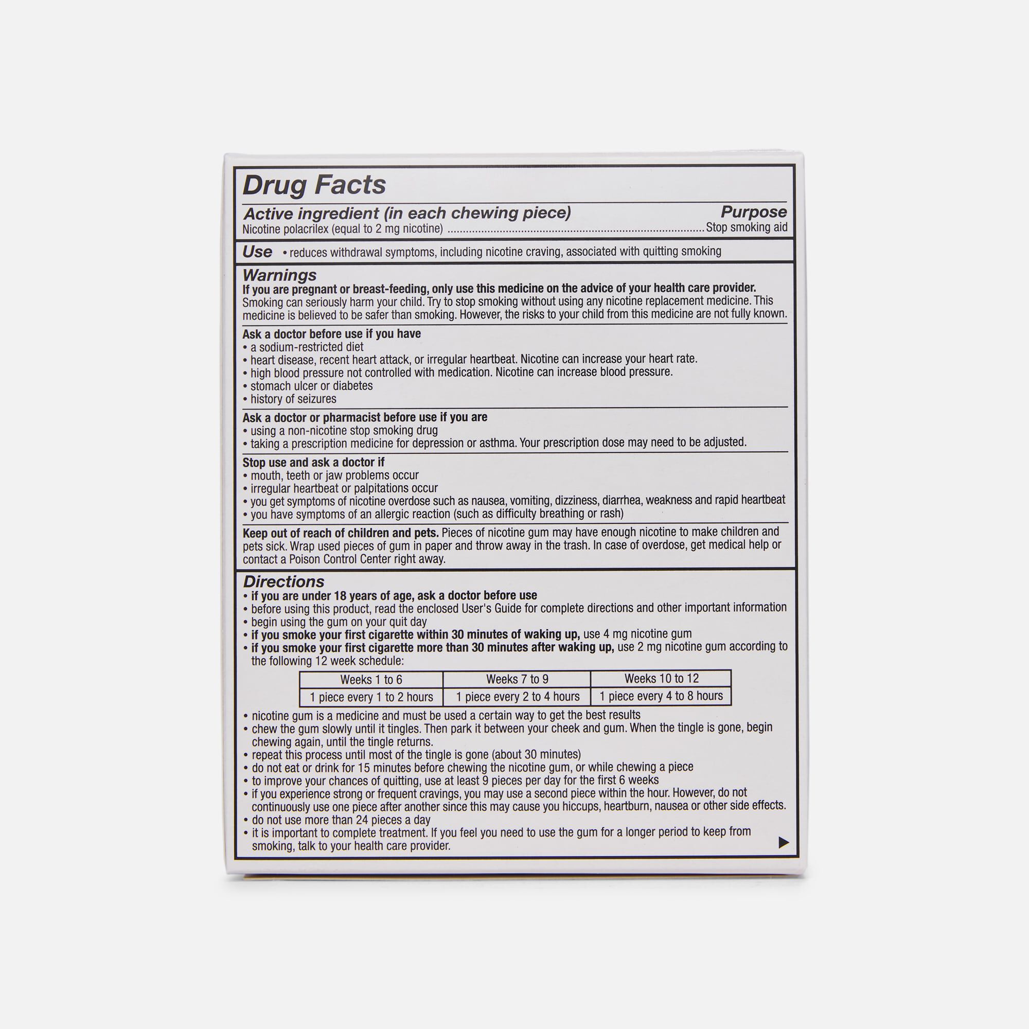 Nicorette Gum White Ice Mint, 2 mg, , large