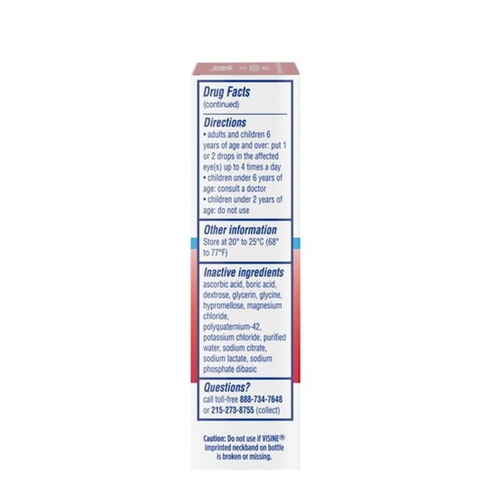 Visine Red Eye Hydrating Comfort Lubricating Eye Drops, .5 fl oz., , large