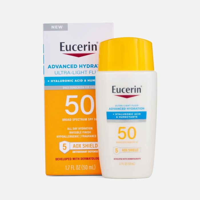 Eucerin Sun Advanced Hydration Ultra-Light Face Sunscreen, SPF 50, 1.7 fl oz., , large