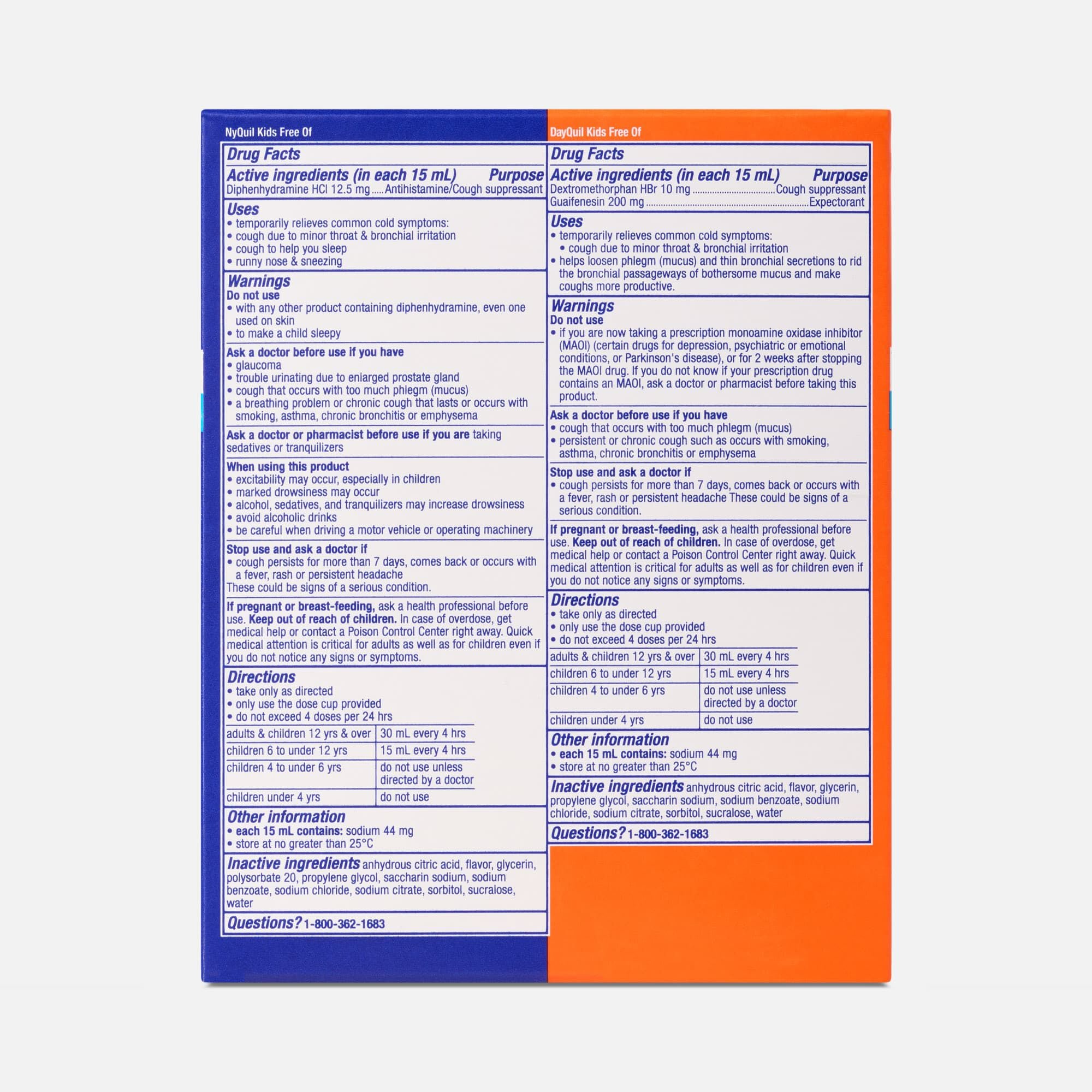 Vicks® DayQuil™ & NyQuil™ Kids Cold & Cough Liquid Combo Pack, Berry and Grape, 6 fl. oz. ea., , large