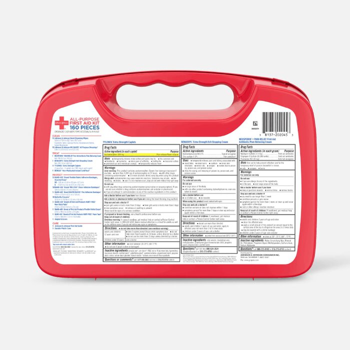 Johnson & Johnson All-Purpose First Aid Kit - 160 ct., , large