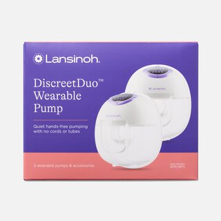 Lansinoh Discreet Duo Wearable Breast Pump, 2 Pumps