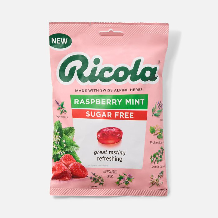 Ricola® Sugar-Free Herbal Throat Drops, Raspberry Mint, 45 ct., , large