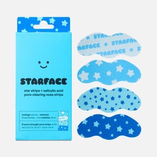 Starface Star Strips™ Pore-Clearing Nose Strips + Salicylic Acid, Blue, 8 ct., , large