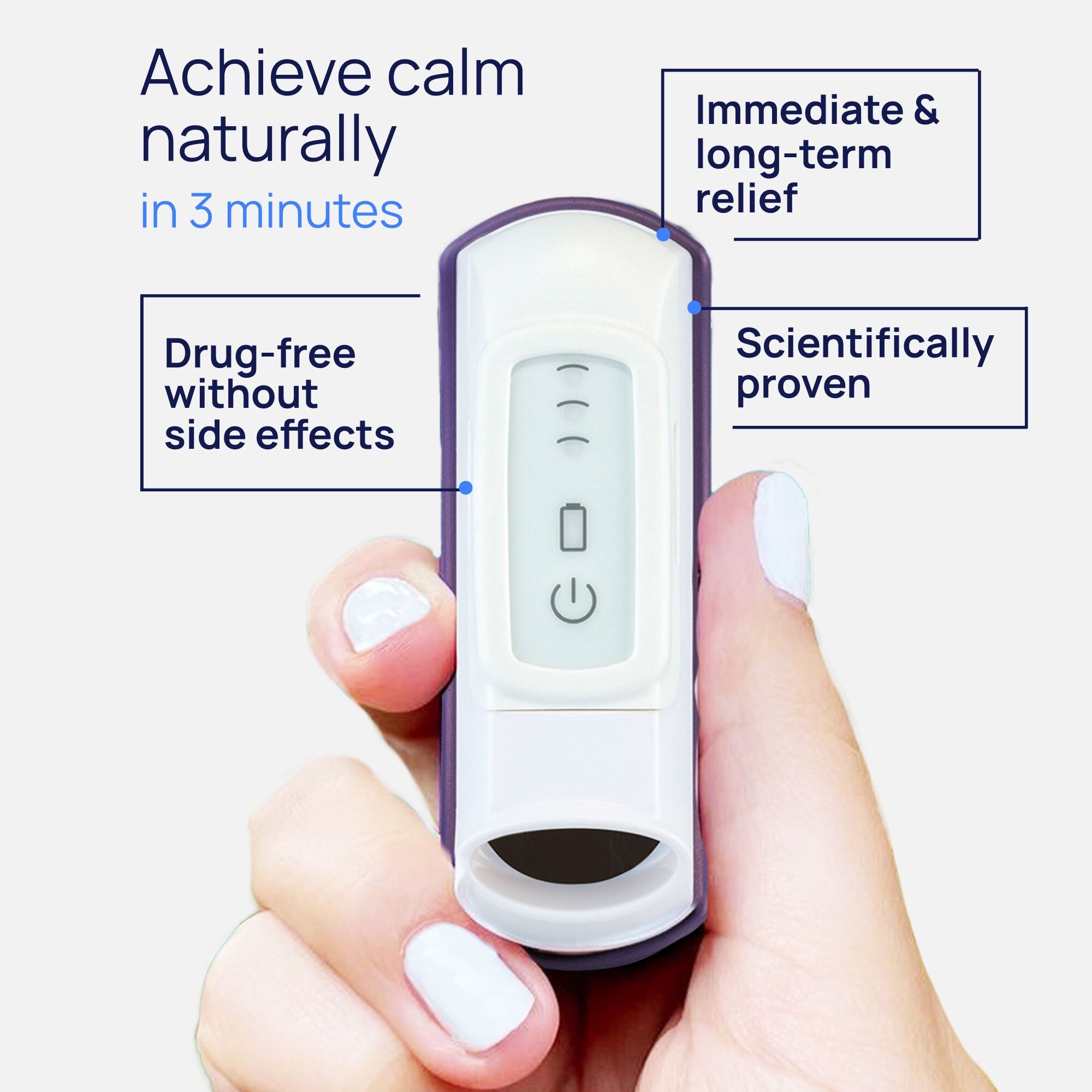CalmiGo Drug-Free and Clinically Validated Calming Device, Purple, large