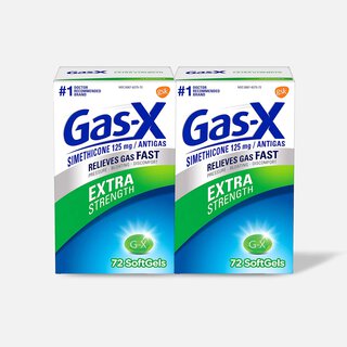 Gas-X Extra Strength Softgel, 125 mg, For Fast Relief From Gas, Bloating & Discomfort, 72 ct. (2-Pack), , large