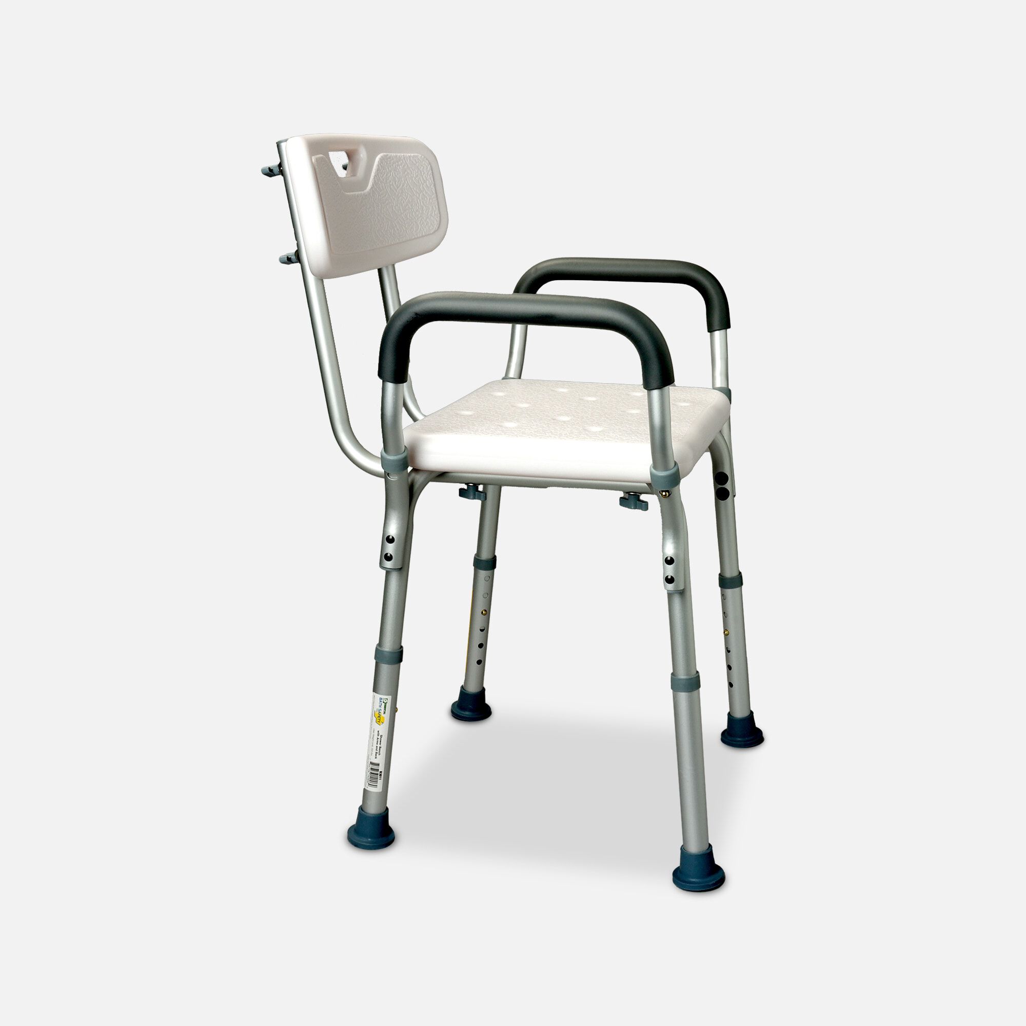 Essential Medical Deluxe Molded Shower Bench with Arms and Back, , large