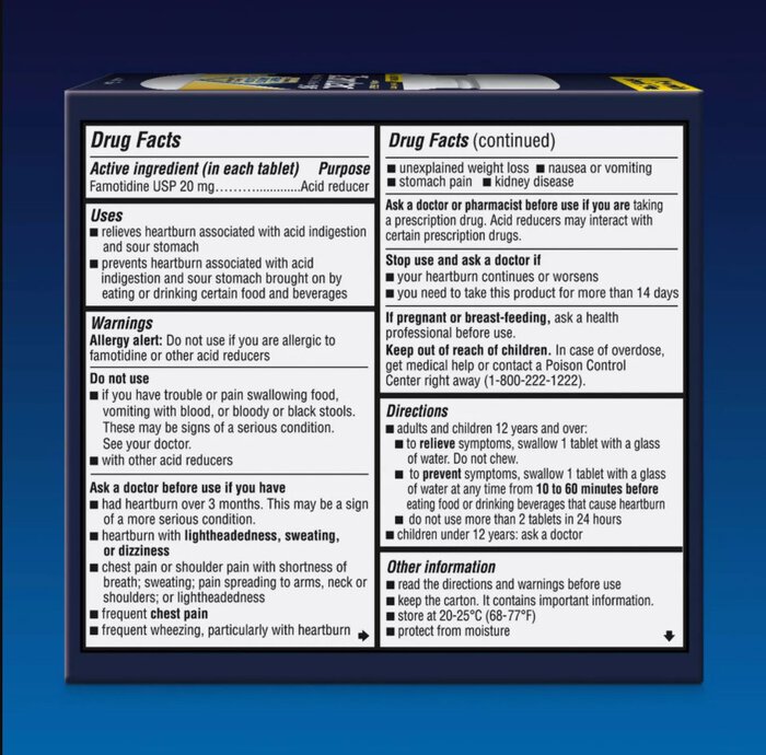 Zantac 360 Maximum Strength Acid Reducer, 20 mg Tablets, , large
