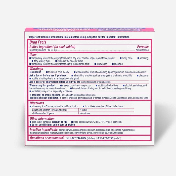 Benadryl Extra Strength Allergy Tablet, 24 ct., , large