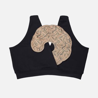 Nyssa FourthWear Postpartum Recovery Bralette & Breast & Chest Ice/Heat Packs, Black, L/XL