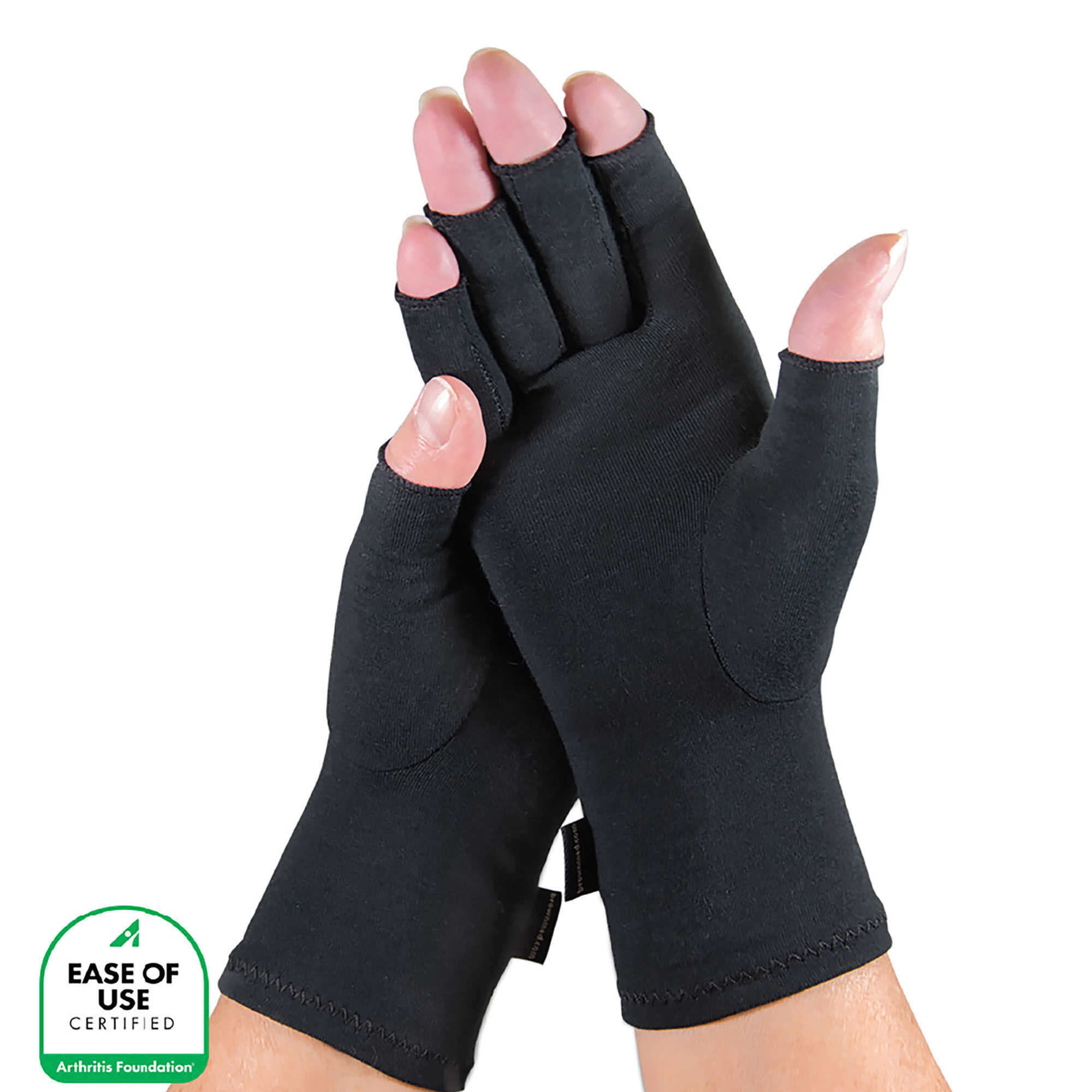 IMAK Compression Arthritis Gloves, Black, Medium, Black, large