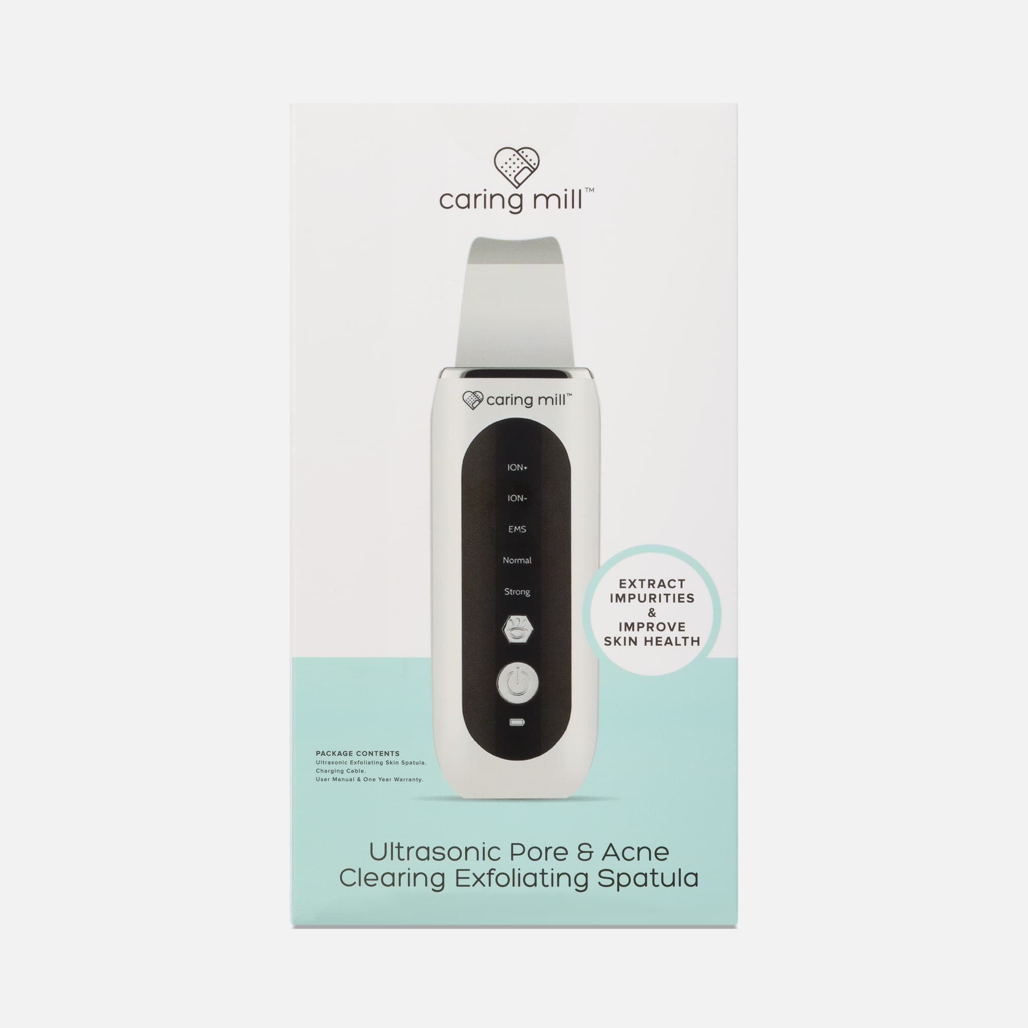 Caring Mill™ Ultrasonic Pore and Acne Clearing Exfoliating Spatula, , large