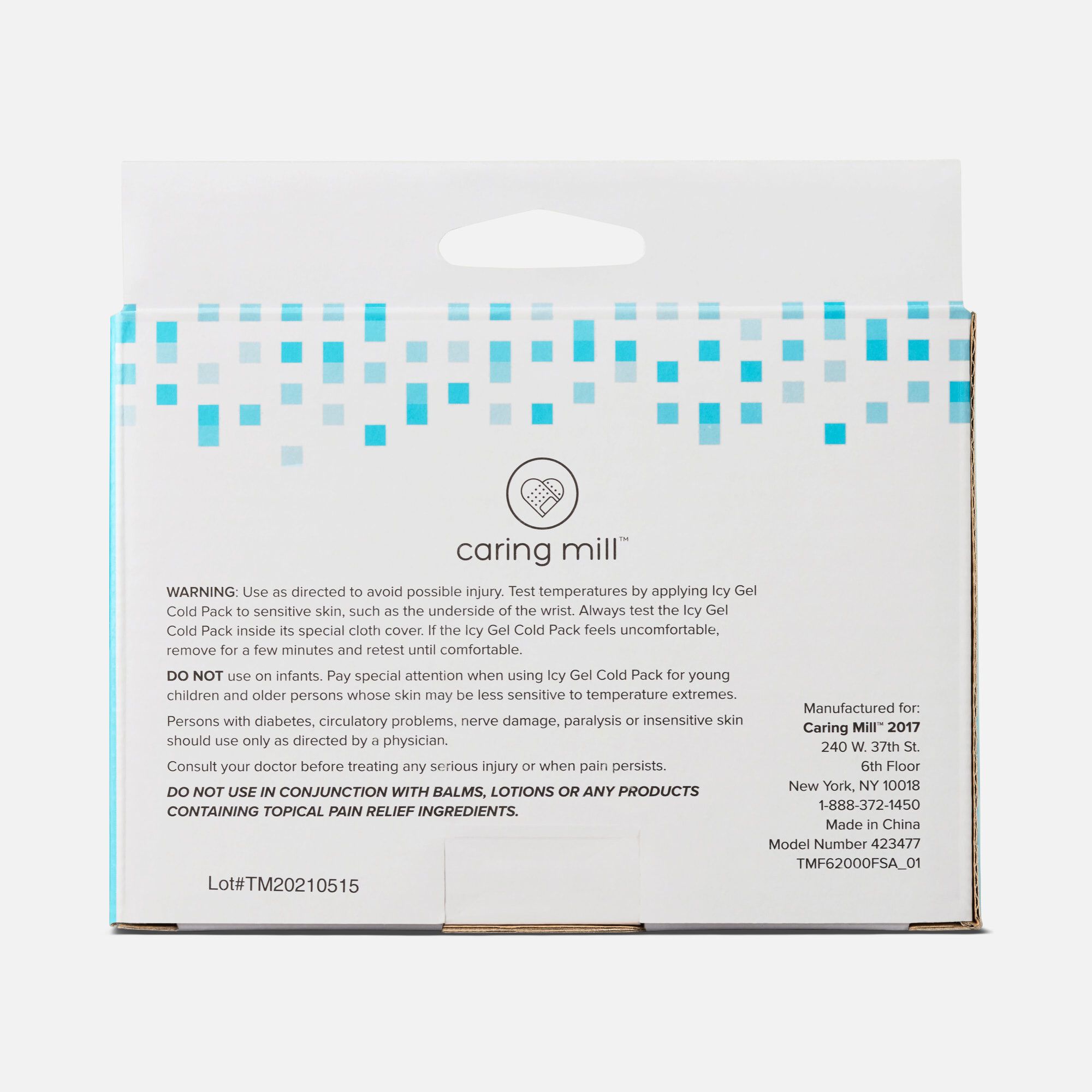 Caring Mill™ Icy Gel Cold Pack - Small 6" x 6", , large
