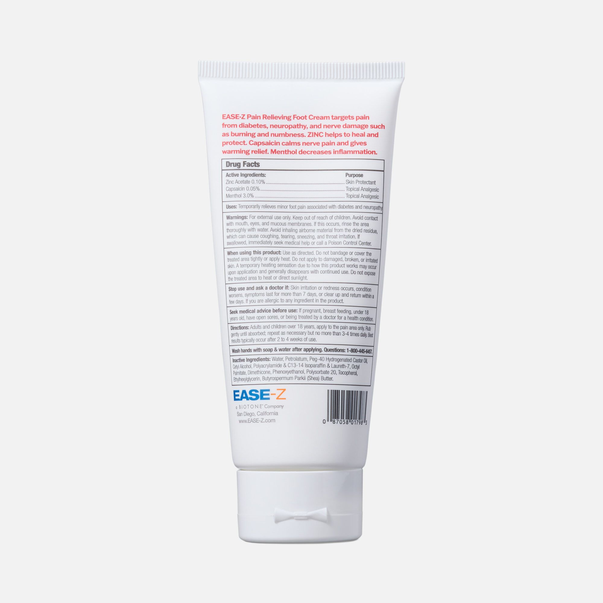 EASE-Z Pain-Relieving Foot Cream, 3 oz., , large