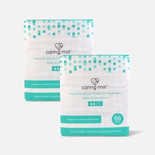 Caring Mill™ Incontinence Pads for Women, 66 ct. (2-Pack), , large