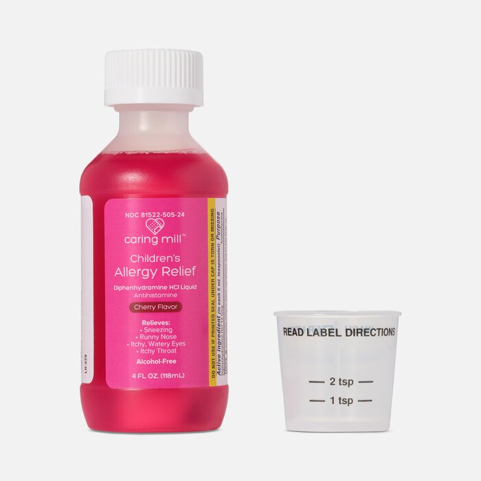 Caring Mill™ Children's Allergy Dye-Free Cherry Liquid, 4 oz., , large
